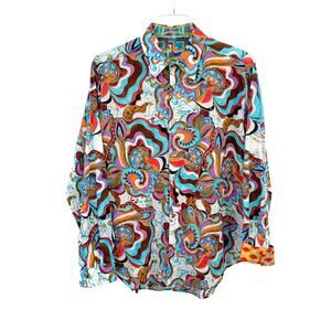 Robert Graham Limited Edition Shirt Mens XL missing button 405/574